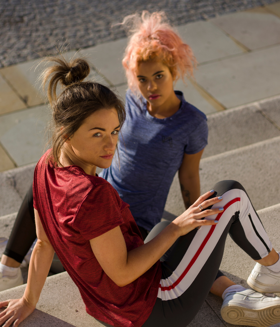 Women's and men's activewear leggings and tops production